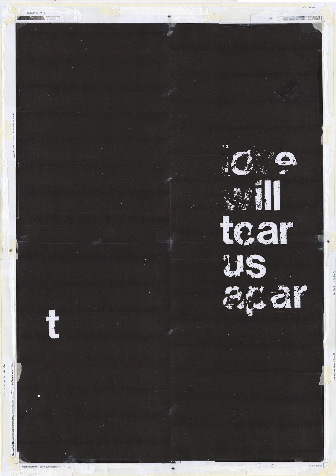 SIP Original Artwork: Love Will Tears Us Apart POSTER