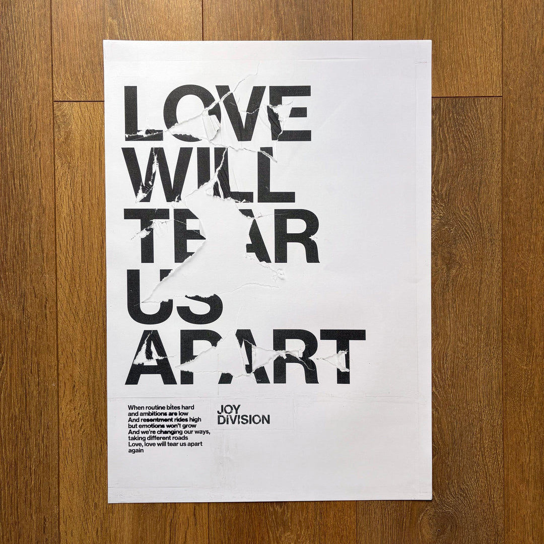 Joy Division, Love Will Tear Us Apart Poster