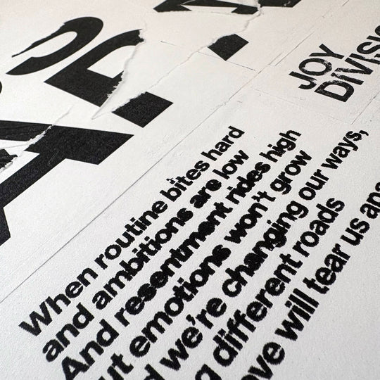 Joy Division, Love Will Tear Us Apart Poster